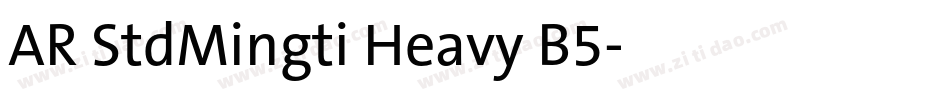 AR StdMingti Heavy B5字体转换